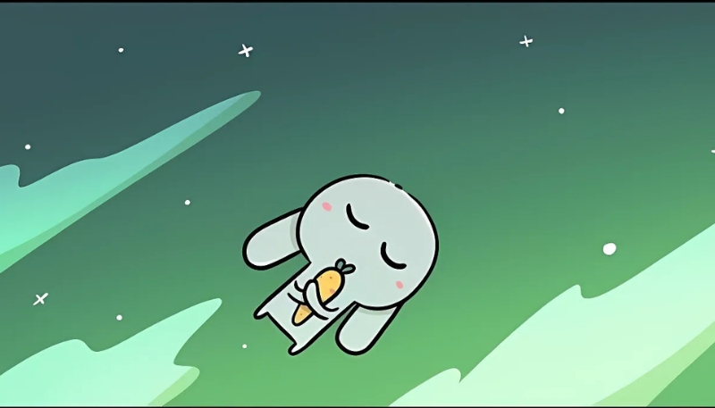 Nền thỏ 7 màu cute 4K cho máy tính