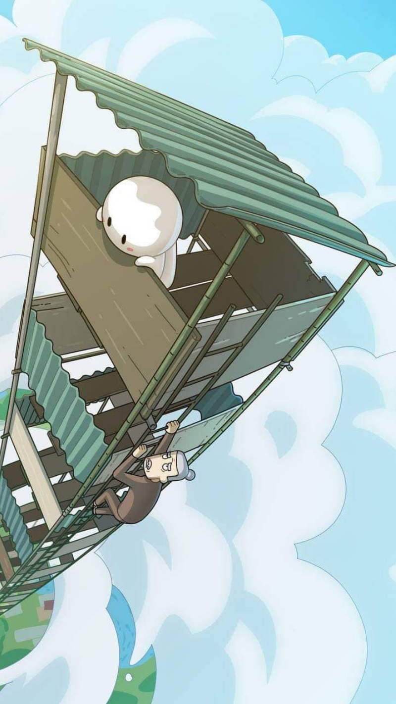 Nền ảnh ông Năm cùng thỏ 7 màu ngộ nghĩnh