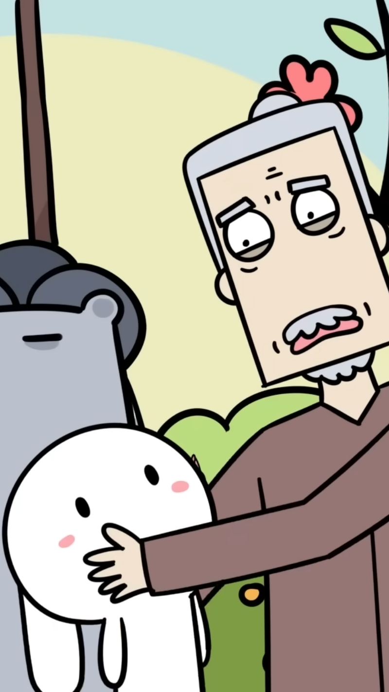 Ảnh nền chill nhẹ ông Năm và thỏ bảy sắc