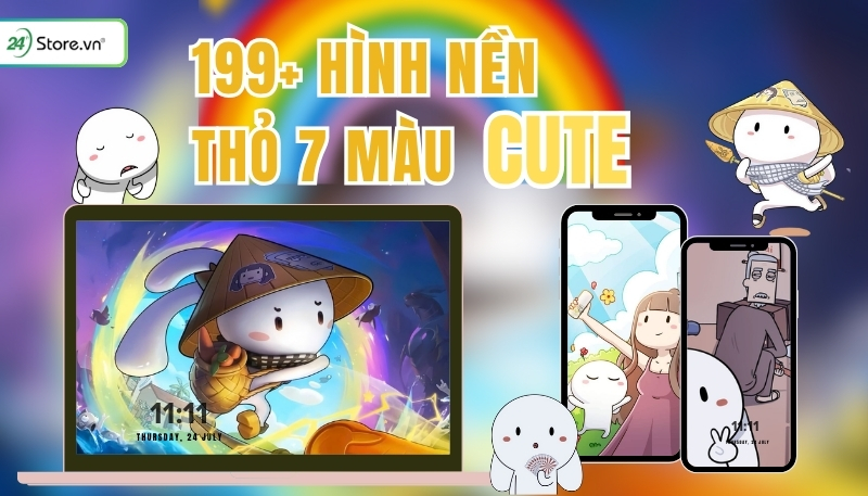 199+ Hình nền thỏ 7 màu CUTE, hài hước, ngầu đẹp nhất