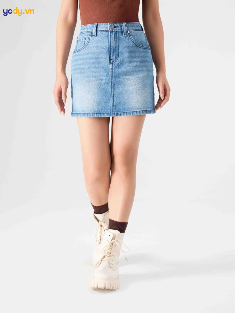 chân váy jean ngắn