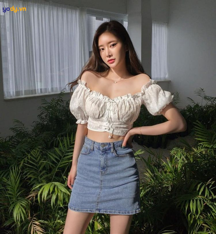 chân váy jean ngắn