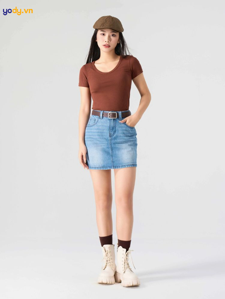 chân váy jean ngắn