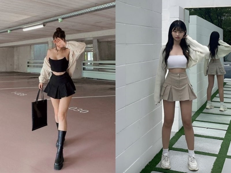 15 Cách phối đồ với chân váy xếp ly ngắn cho Nàng cực xinh