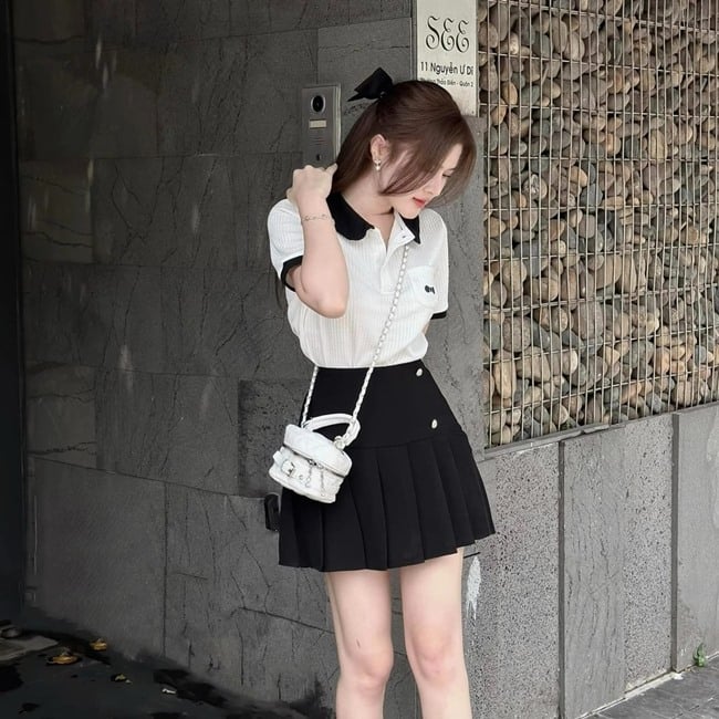 15 Cách phối đồ với chân váy xếp ly ngắn cho Nàng cực xinh