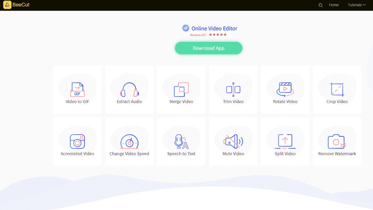 Cách xóa logo trên video online với BeeCut, bước 1