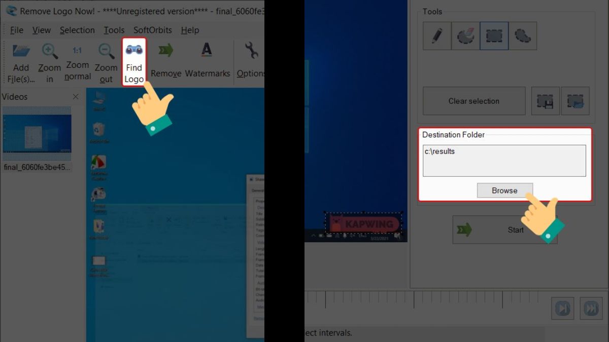 Cách xóa logo trên video bằng Remove Logo Now, bước 4
