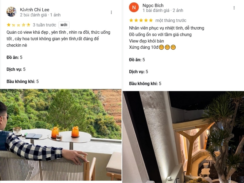 Đánh giá từ khách hàng đã từng ghé thăm Hoa Xương Rồng Cafe