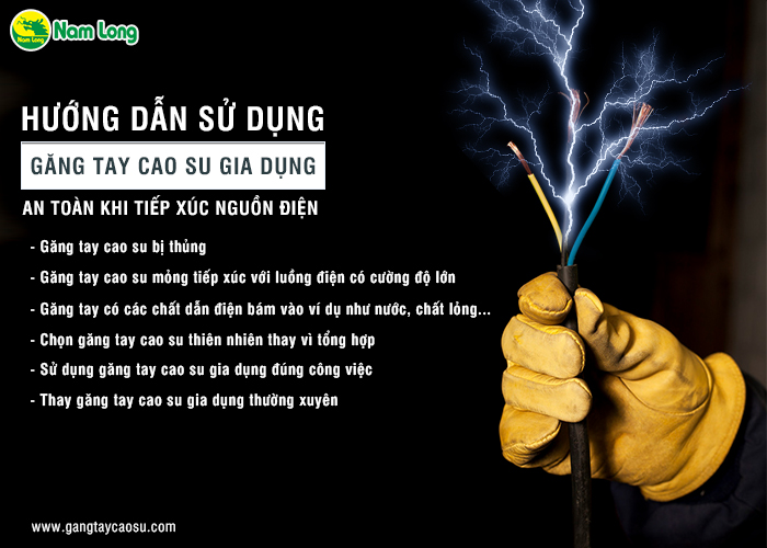 Hướng dẫn sử dụng găng tay cao su gia dụng cách điện đúng cách