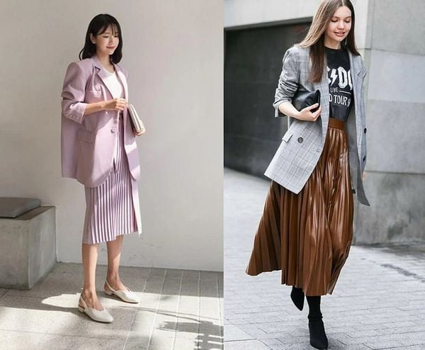 Sang chảnh như tiểu thư với cách mặc chân váy xếp ly đẹp