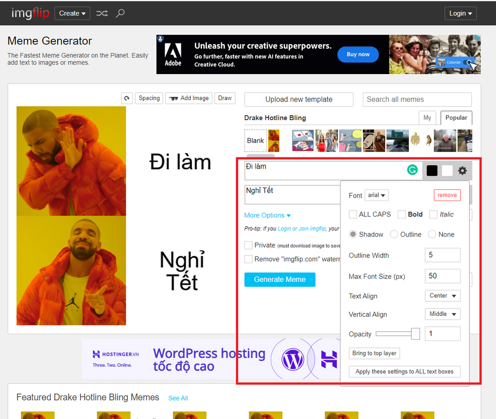 GEARVN - Tạo ảnh meme trên Meme Generator