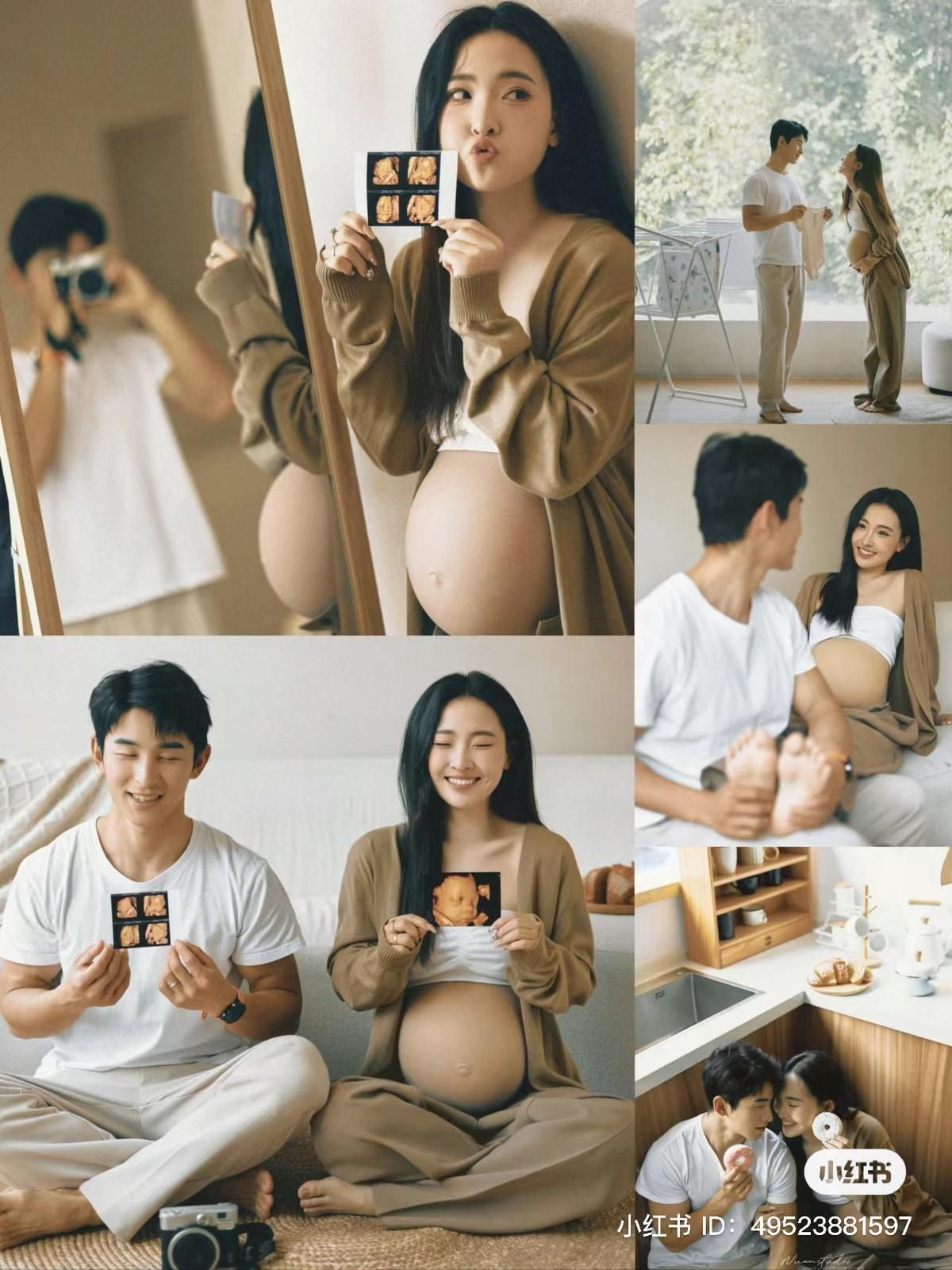 Chụp ảnh bầu đơn giản nhưng phản ánh tình yêu thương