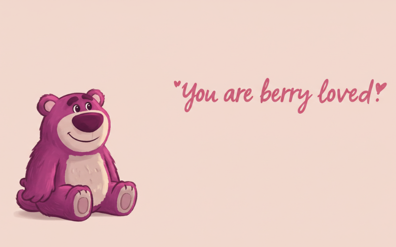 Hình nền máy tính gấu dâu đơn giản