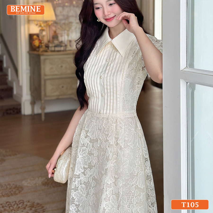 Đầm cao cấp BEMINE T105 thiết kế dáng chữ A tôn dáng.