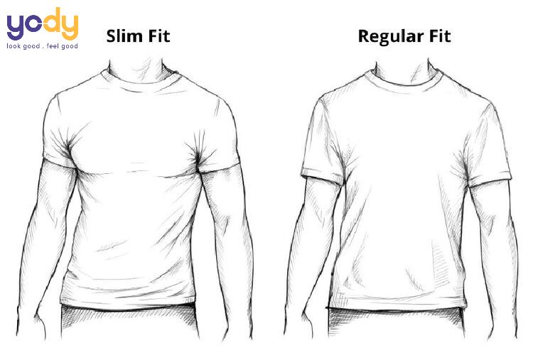 So sánh áo regular fit và slim fit
