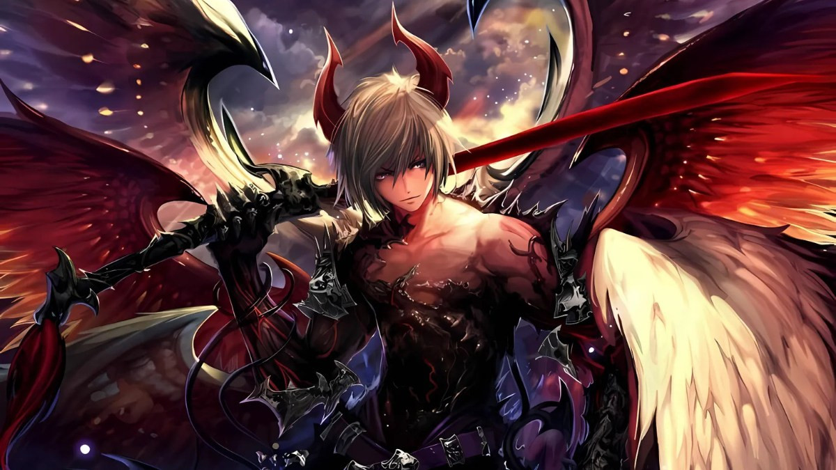 Ác quỷ anime nam với phong thái tự tin và ngạo nghễ