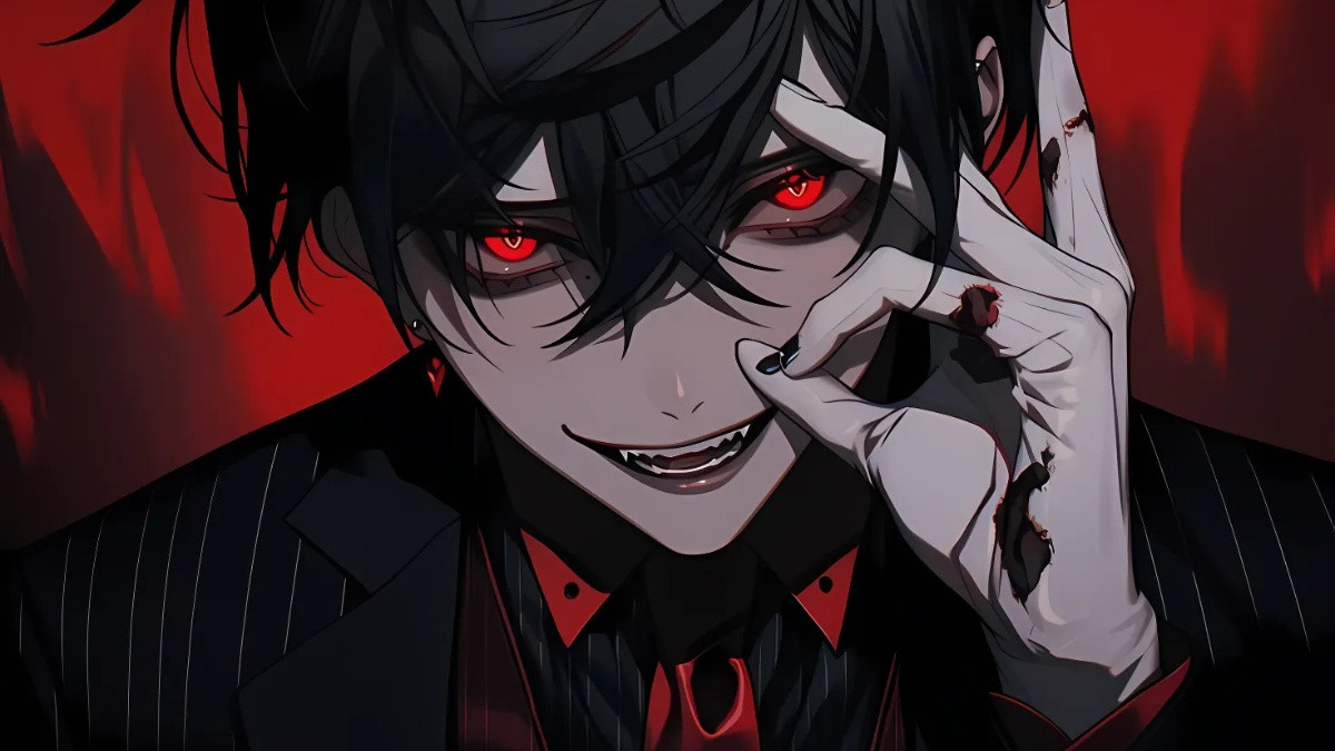 Hình ảnh ác quỷ anime ngầu trong tư thế hùng dũng