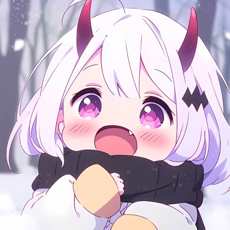 Ác quỷ anime chibi cute với nụ cười tươi rói