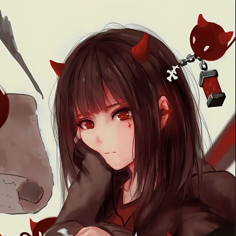 Hình ảnh dễ thương của ác quỷ anime chibi đang bay