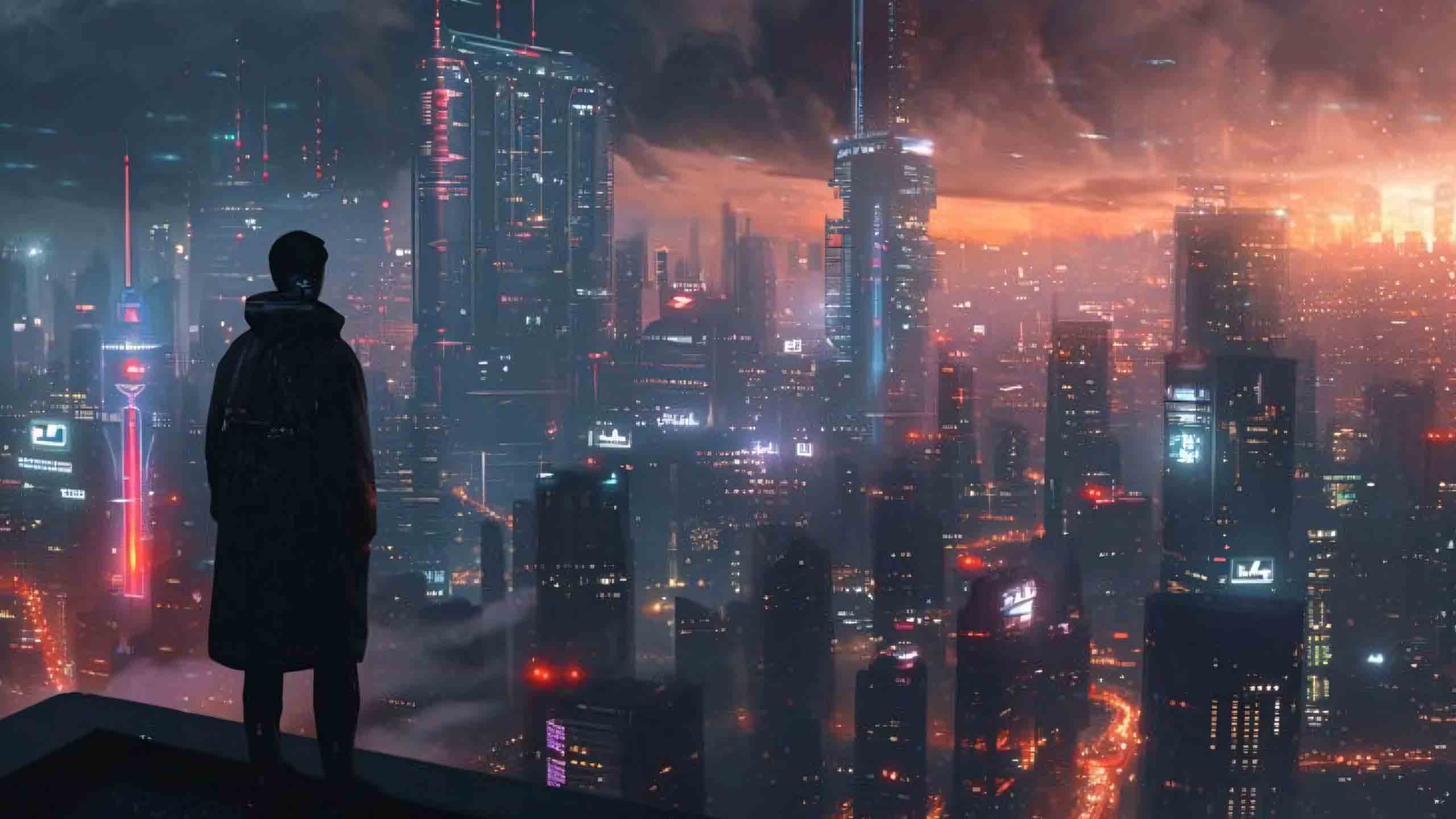 hinh anh co don mot minh trong dem 2560px 1440px 2k 1