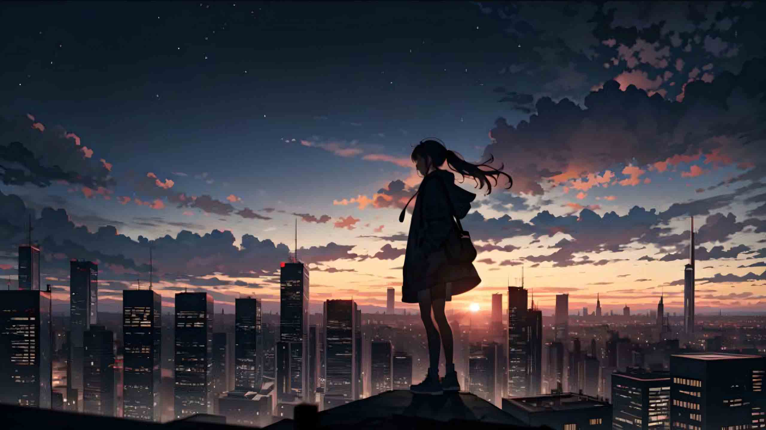 hinh anh co don mot minh trong dem 2560px 1440px 2k 4