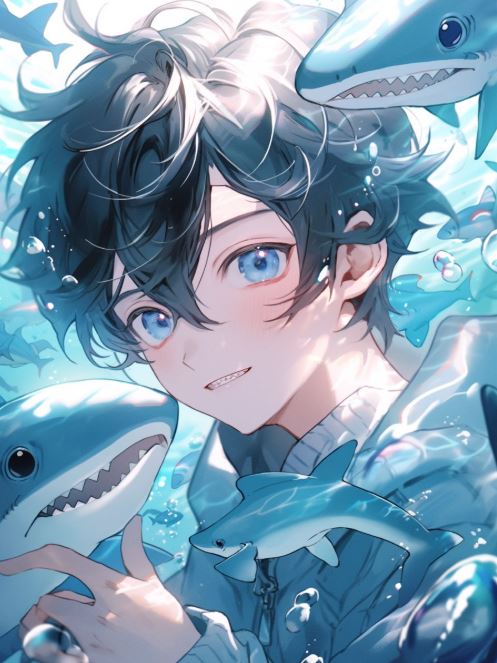 ảnh anime cá mập