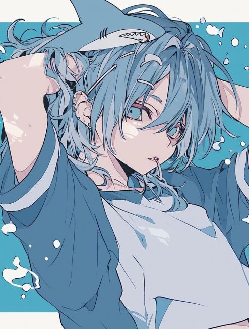 cá mập đen anime