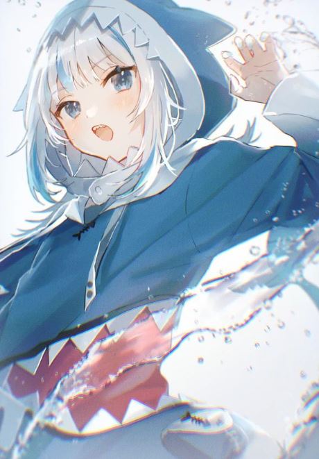 Nàng cá mập anime tung tăng cùng làn nước xanh