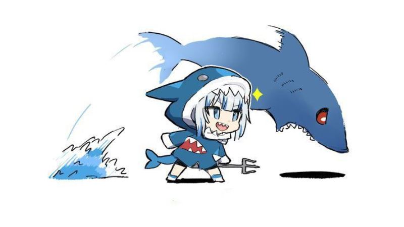 Cá mập anime tung đòn tấn công đầy dũng mãnh