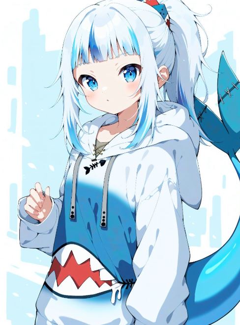 Phong cách hiện đại của cô gái cá mập anime