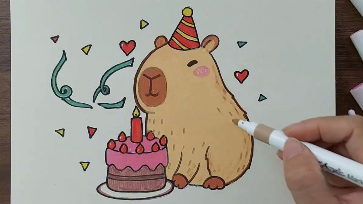 55+ hình vẽ Capybara cute vô tri chảy nước mũi đẹp nhất