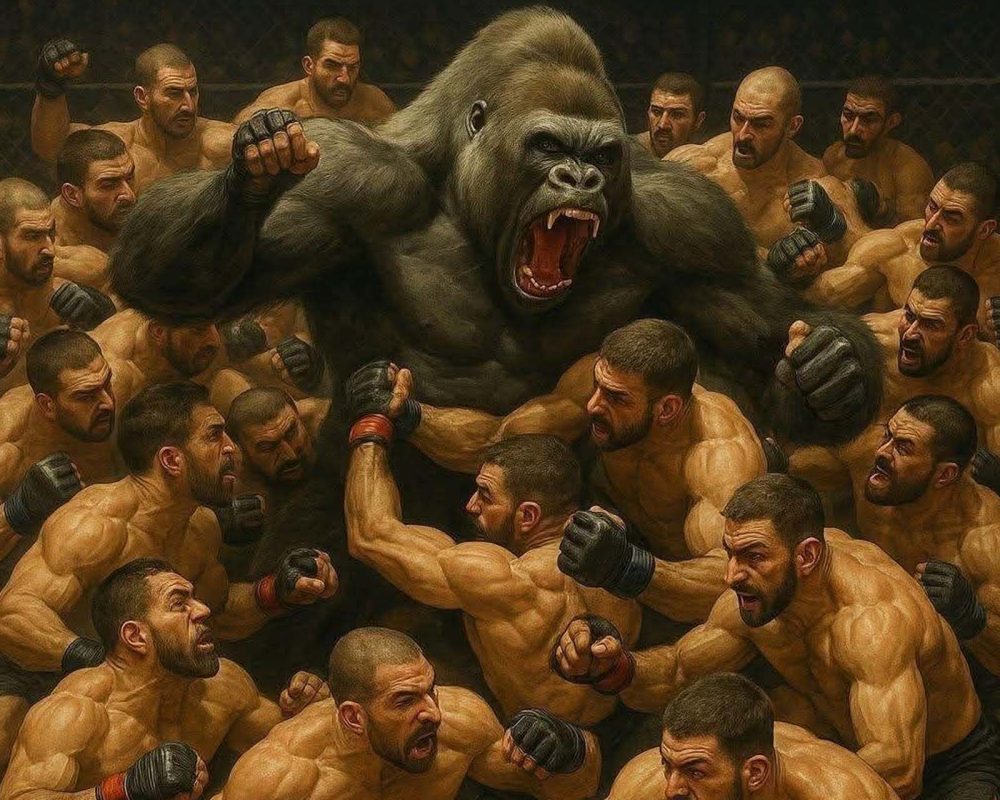 Xu hướng: 100 người đàn ông đấu với một con khỉ đột là gì?