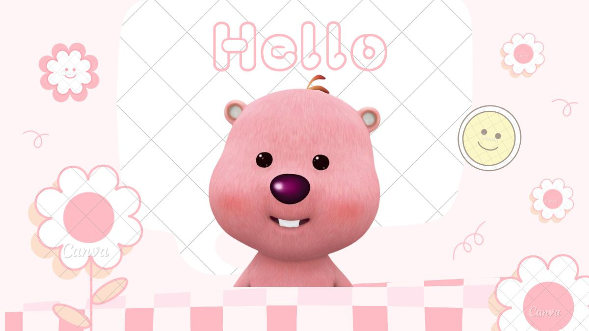 Hình nền Loopy với phong cách cute và cá tính cho máy tính, biểu tượng cho hình ảnh phắc diu cute