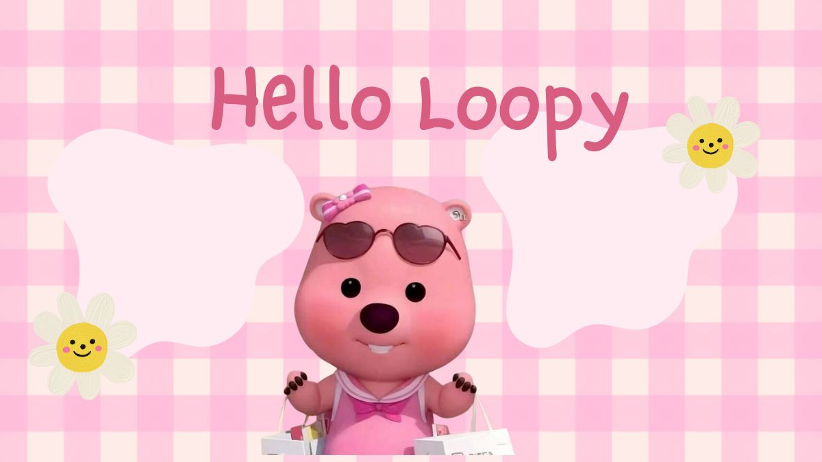 Loopy đáng yêu với biểu cảm đầy tính cách, phù hợp làm hình nền máy tính theo xu hướng phắc diu cute
