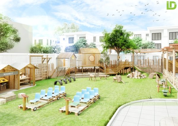 Cách thiết kế, trang trí sân trường mầm non đẹp, ấn tượng | IDESIGN