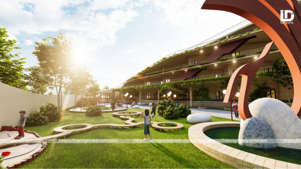 Cách thiết kế, trang trí sân trường mầm non đẹp, ấn tượng | IDESIGN