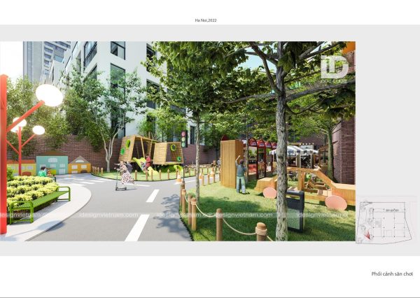 Cách thiết kế, trang trí sân trường mầm non đẹp, ấn tượng | IDESIGN