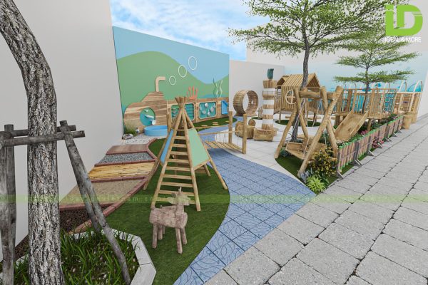 Cách thiết kế, trang trí sân trường mầm non đẹp, ấn tượng | IDESIGN