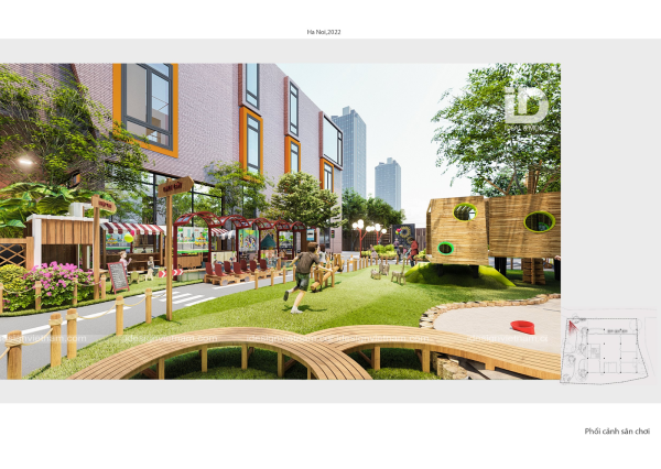 Cách thiết kế, trang trí sân trường mầm non đẹp, ấn tượng | IDESIGN