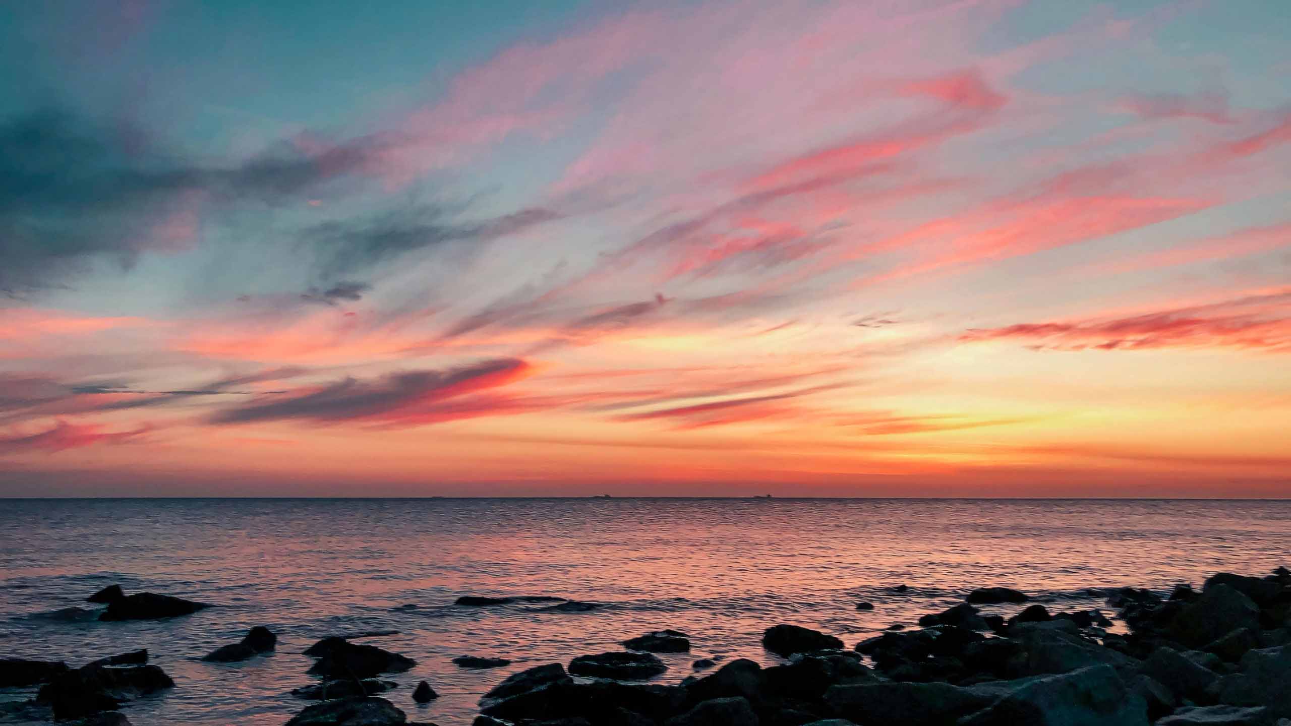 hinh anh bien buon hoang hon 2560px 1440px 2k 2