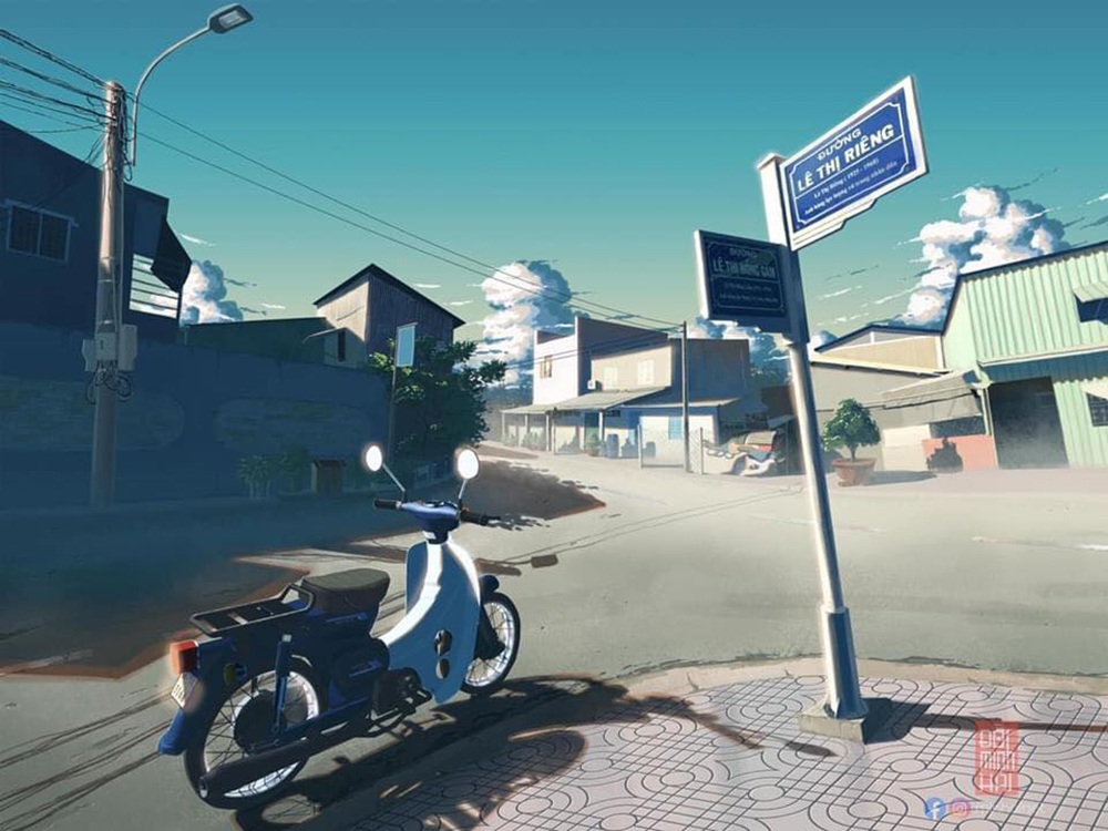Nam sinh phác họa quê hương theo phong cách Anime đầy ấn tượng - 11