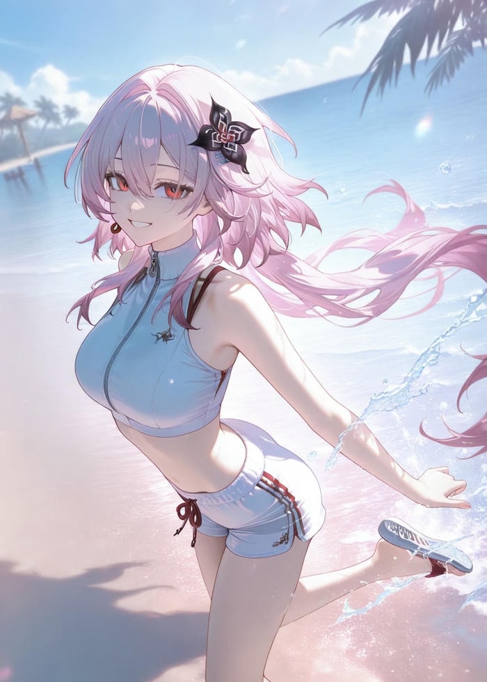 Nữ anime quyến rũ được khắc họa trong hình ảnh đẹp