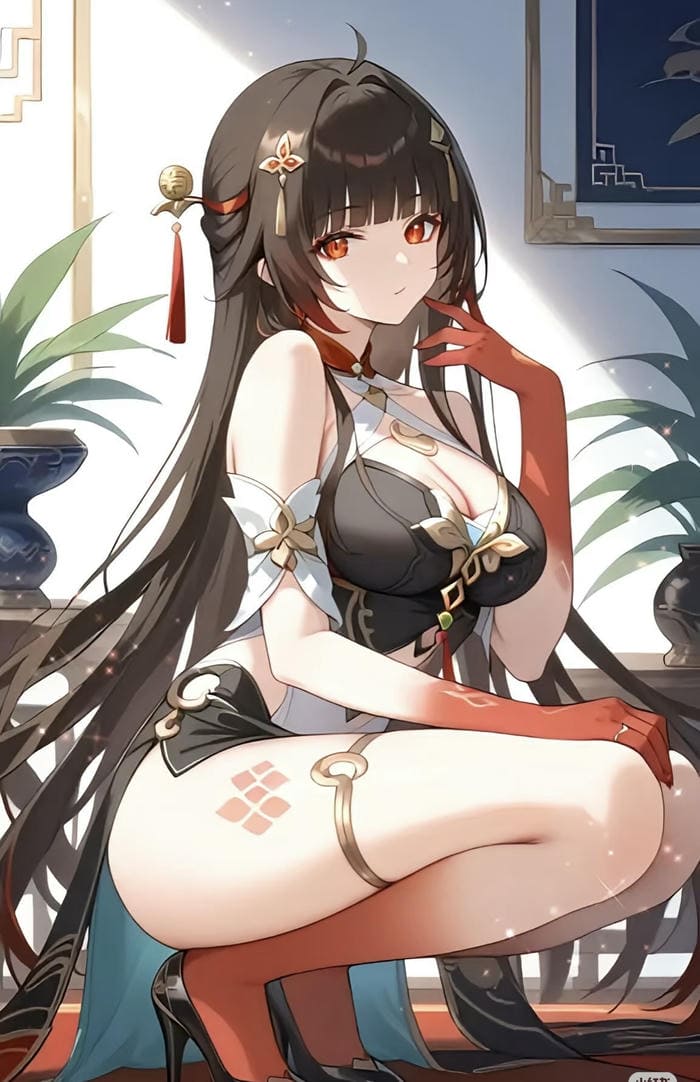 anime girl rạng rỡ quyến rũ