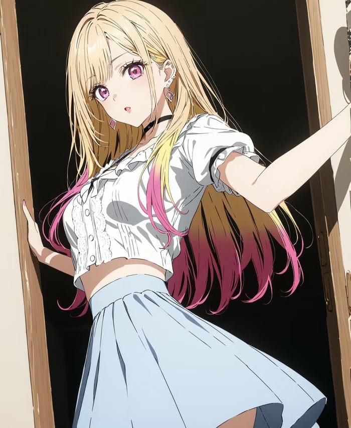 hình anime nữ tóc dài quyến rũ