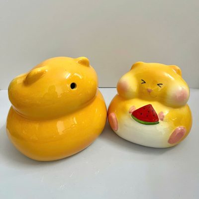 Heo Tiết Kiệm Gốm Sứ Chuột Hamster – Lỗ Tròn