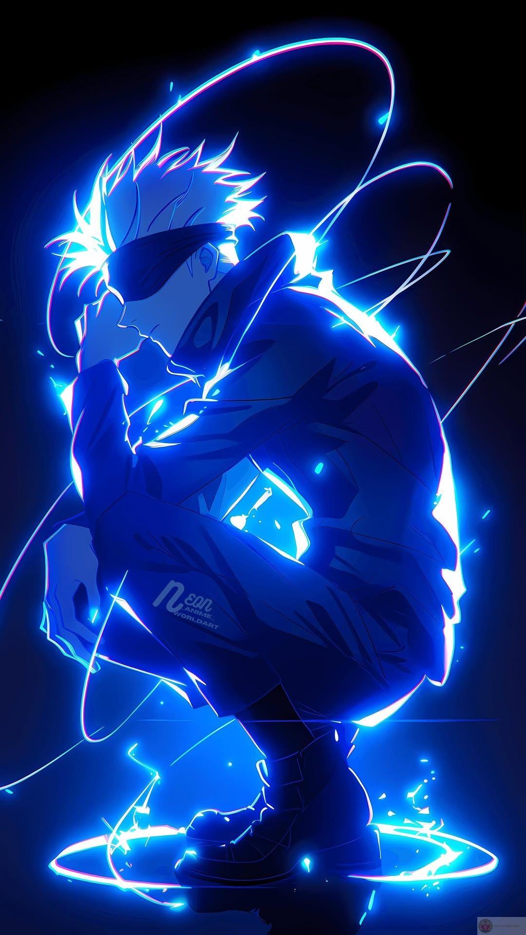 ảnh gojo ánh sáng xanh