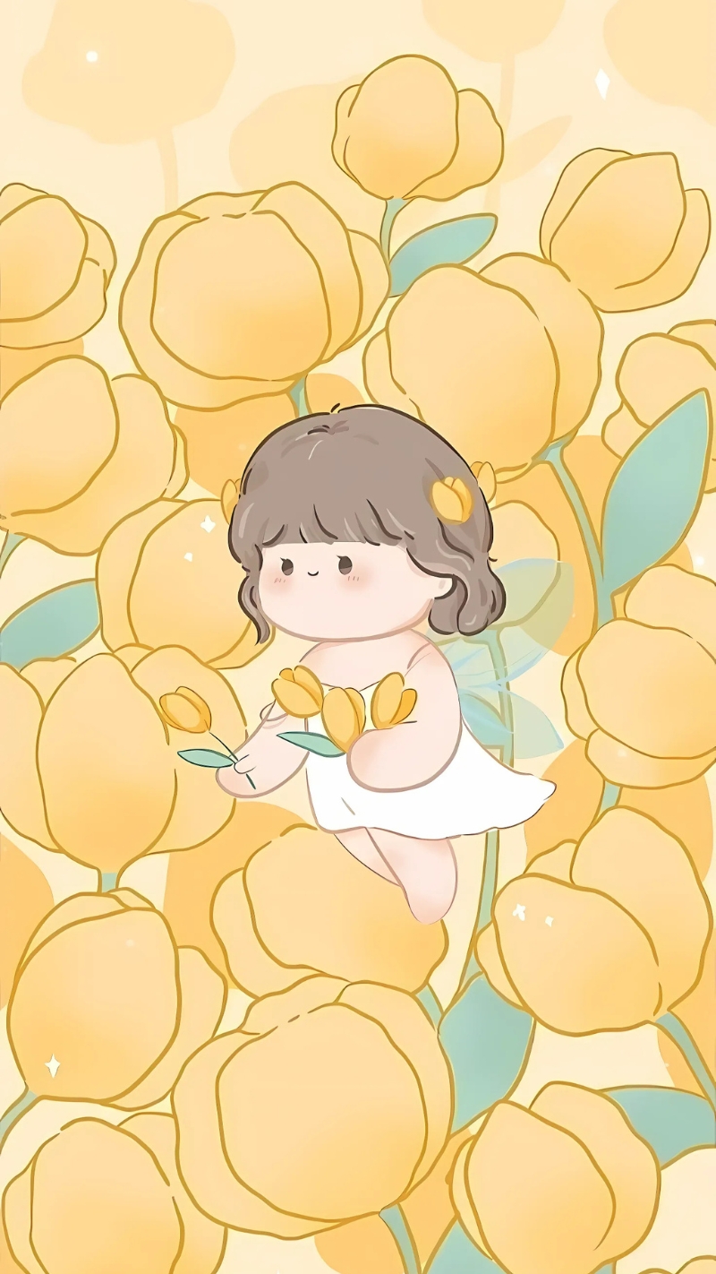 hình nền vàng dễ thương