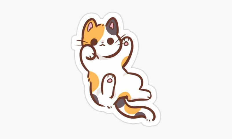sticker mèo cute