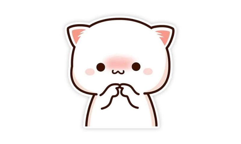 sticker mèo cute