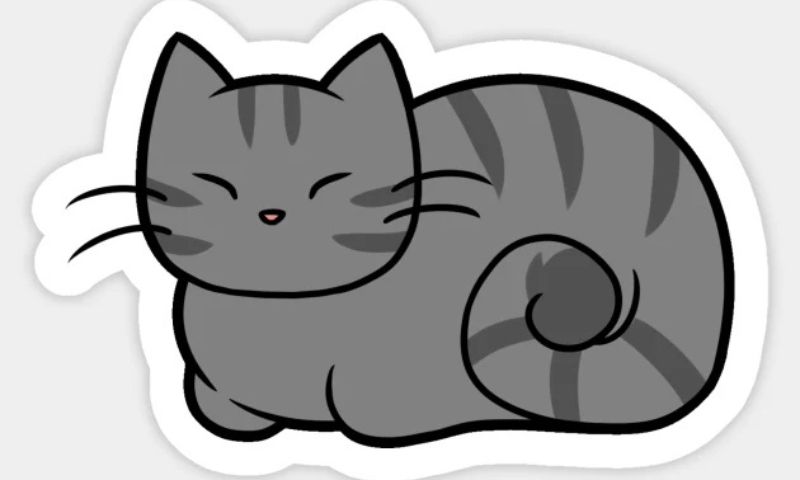 sticker mèo cute